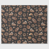 Papier Cadeau Délicat Assortiment de traitements au chocolat (Plat)