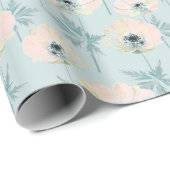 Papier Cadeau Delicate pink anemones. (Coin rond)