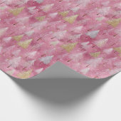 Papier Cadeau Delicate Tree Motif on Blush Background (Coin)