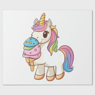 Papier Cadeau Délice de licorne de glace (1)