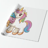 Papier Cadeau Délice de licorne de glace (1) (Déroulé)