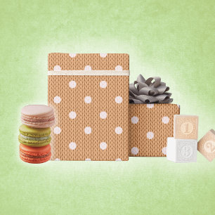 Papier Cadeau Délice pois orange