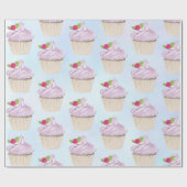 Papier Cadeau Délicieux brioche rose sur le dessus (Plat)