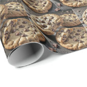 Papier Cadeau Délicieux cookies aux pépites de chocolat (Coin rond)