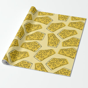 Papier Cadeau délicieux fromage sans soudure motif isolé dans cr