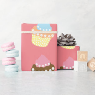 Papier Cadeau Délicieux gâteaux d'anniversaire décorés