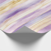 Papier Cadeau Délicieux Iris Violet Crème Rayures Baby Shower Ma (Coin)