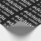 Papier Cadeau #Delulu est le Solulu noir et blanc (Coin)