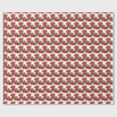 Papier cadeau d'emballage de fraise (Plat)