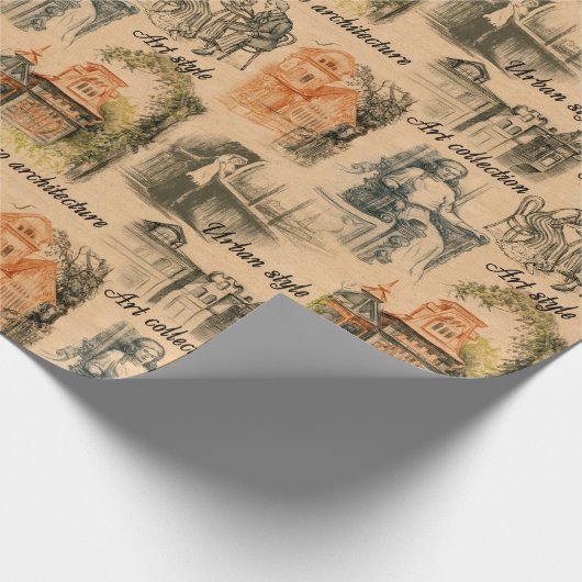 Papier Cadeau demeures modernes (Coin)