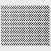 Papier Cadeau Demi-cercle géométrique noir et blanc (Plat)