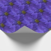 Papier Cadeau Demi de motif de brique de beaux pétunias violets (Coin)