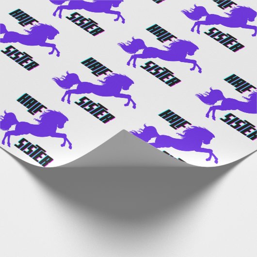 Papier Cadeau Demi-Soeur Pony Violet frère (Coin)