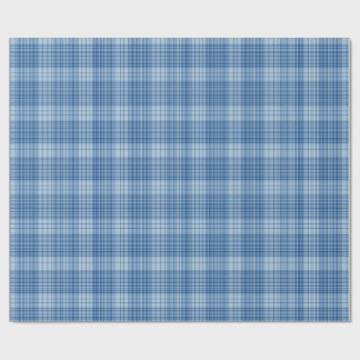 Papier Cadeau Denim Blue Classic Plaid