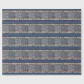 Papier Cadeau Denim Blue Jeans : Décontracté Double Patch (Plat)