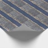Papier Cadeau Denim Blue Jeans : Décontracté Double Patch (Coin)