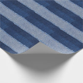 Papier Cadeau Dénim déchiré : tissu de jean bleu. (Coin)