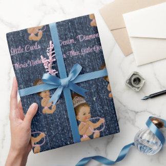 Papier Cadeau Denim & Diamonds Princess Bébé