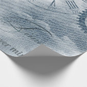 Papier Cadeau Denim Steampunk (Coin)