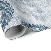 Papier Cadeau Denim Steampunk (Coin rond)