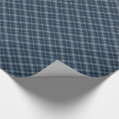 Papier Cadeau Denim Tartan Motif Plaid (Coin)