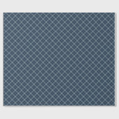 Papier Cadeau Denim Tartan Motif Plaid (Plat)