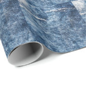 Papier Cadeau Denim texture : arrière - plan de jeans bleus. (Coin rond)