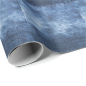 Papier Cadeau Denim Texture : Arrière - plan de tissu usé (Coin rond)