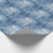 Papier Cadeau Dénim Texture : Trous robustes. (Coin)