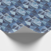 Papier Cadeau Denim Urban : Patchwork à rayures détendues. (Coin)