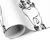 Papier Cadeau dent de calembour (Coin rond)