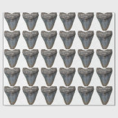 Papier Cadeau Dent de requin de Megalodon (Plat)