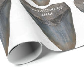 Papier Cadeau Dent de requin de Megalodon (Coin rond)