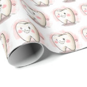 Papier Cadeau Dent Heureuse (Coin rond)