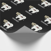 Papier Cadeau Dent Hurty Dental Pun Dark BG (Coin)