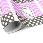 Papier Cadeau Dental Tooth Chevron Design II (Coin rond)