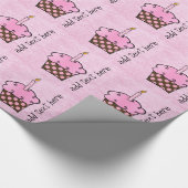 Papier Cadeau Dentelez les ęrs petits gâteaux de bougie (Coin)