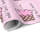 Papier Cadeau Dentelez les ęrs petits gâteaux de bougie (Coin rond)