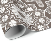 Papier Cadeau Dentelle blanche (Coin rond)