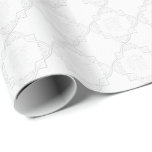 Papier Cadeau Dentelle blanche élégante<br><div class="desc">Une belle conception avec un motif blanc de dentelle de quartrefoil.  Perfectionnez pour des mariages ou n'importe quelle occasion spéciale.</div>