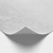 Papier Cadeau Dentelle de dentelle blanc gris argenté (Coin)