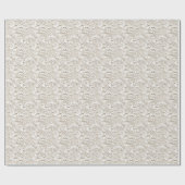 Papier Cadeau Dentelle de mariage florale vintage (Plat)