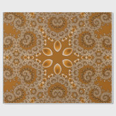 Papier Cadeau Dentelle Fractale Caramel (Plat)