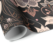 Papier Cadeau Dentelle gothique victorienne conception fille (Coin rond)