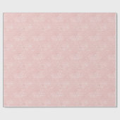 Papier Cadeau Dentelle métallique rose Vintage rustique (Plat)