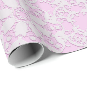 Papier Cadeau dentelle victorienne fleurie.
