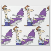 Papier Cadeau Dentiste Et Chaire De Chirurgie Dentaire (Plat)