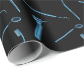 Papier Cadeau Dentiste Hygiéniste Xray Instruments dentaires Noi (Coin rond)