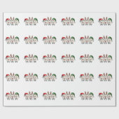 Papier Cadeau Dentiste Noël Dental Père Noël Floss Xmas Tree (Plat)