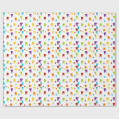 Papier Cadeau Dents colorées (Plat)